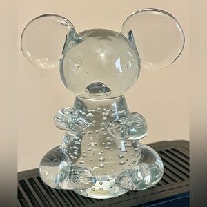 Crystal Hand made Koala Bear/Mouse Paperweight Figurine w Controlled Bubbles 4"